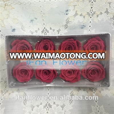 Hot selling real touch preserved everlasting flowers in gift case